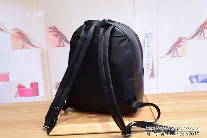 COACH蔻馳 31499新款 男女通用款塗鴉 PVC拼皮 休閒雙肩背包 旅行包  Chz1535
